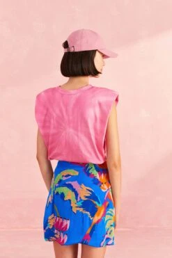 Farm Rio Blue Painted Jungle Mini Skirt -Farm Rio Fashion Store 309380 04