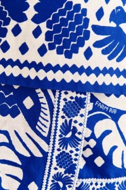 Farm Rio Navy Blue Jungle Scarf Mini Skirt -Farm Rio Fashion Store 309382 05