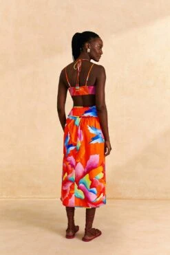 Farm Rio Red Ombre Chita Midi Skirt 11 Farm Rio Red Ombre Chita Midi Skirt -Farm Rio Fashion Store 309389 04