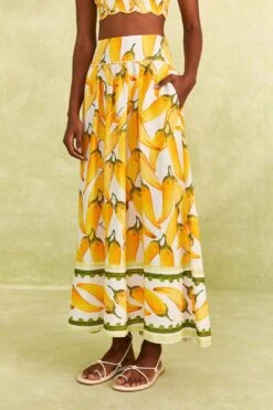 Farm Rio Off-White Peppers Maxi Skirt -Farm Rio Fashion Store 309400 03