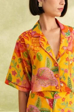 Farm Rio Yellow Macaw Bloom Shirt -Farm Rio Fashion Store 309403 03 f762bb33 98dc 41f2 a922 b18d80dbac55