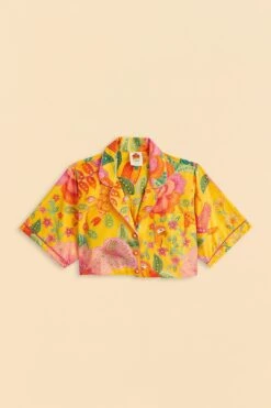 Farm Rio Yellow Macaw Bloom Shirt -Farm Rio Fashion Store 309403 06 f5d9da90 e377 41e5 831b a5b9196d6e33