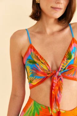 Farm Rio Painted Birds Scarf Top -Farm Rio Fashion Store 309406 03