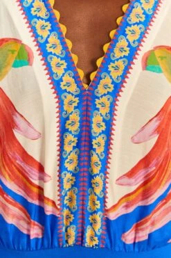 Farm Rio Off-White Vivid Garden Bodysuit -Farm Rio Fashion Store 309429 04