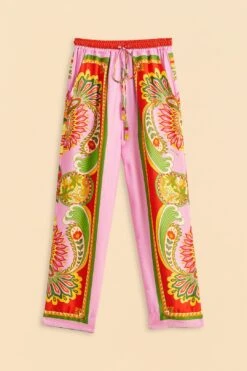 Farm Rio Beach Toucans Scarf Lenzing™ Ecovero™ Viscose Pants -Farm Rio Fashion Store 309435 05