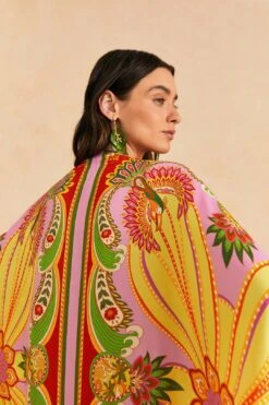 Farm Rio Beach Toucans Scarf Lenzing™ Ecovero™ Viscose Kimono -Farm Rio Fashion Store 309436 03