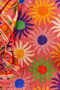 Farm Rio Coral Summer Sun Blouse 11 Farm Rio Coral Summer Sun Blouse -Farm Rio Fashion Store 309447 05