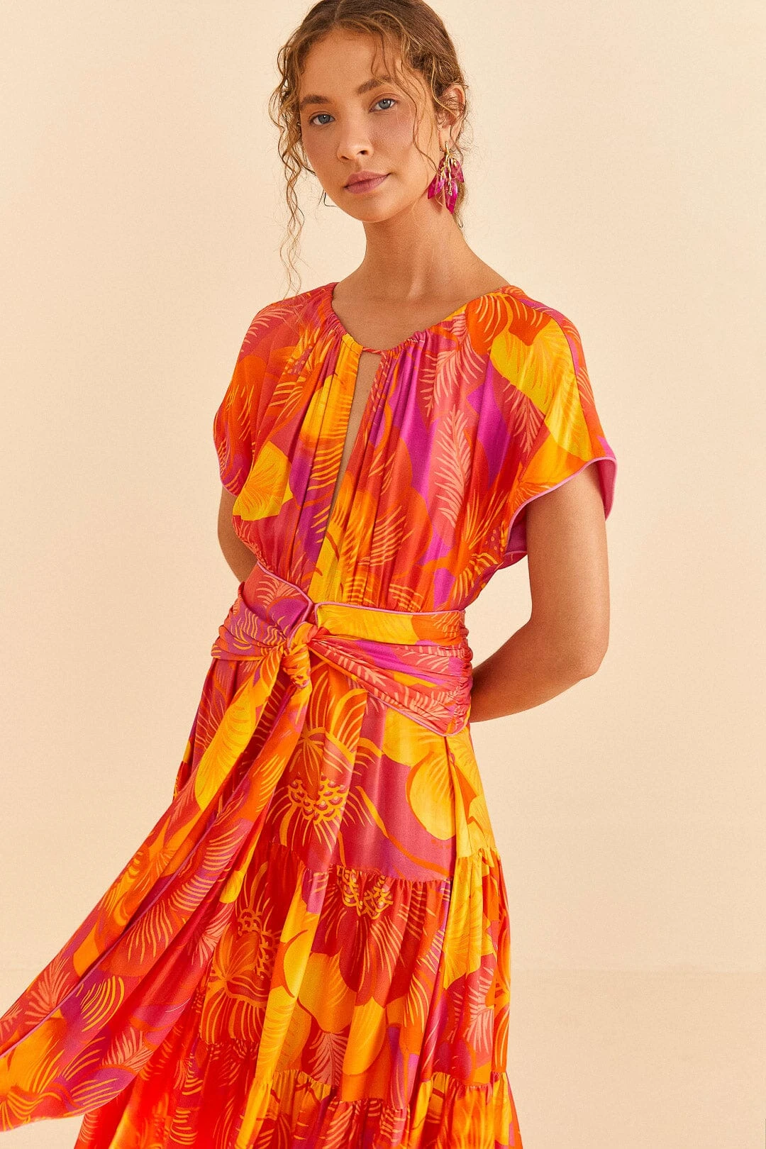 Farm Rio Summer Garden Ombre Lenzing™ Ecovero™ Viscose Maxi Dress 5 Farm Rio Summer Garden Ombre Lenzing™ Ecovero™ Viscose Maxi Dress - Image 3