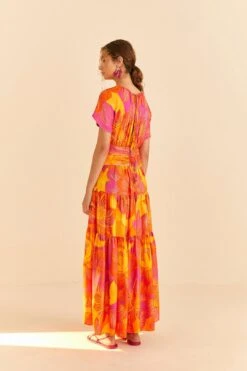 Farm Rio Summer Garden Ombre Lenzing™ Ecovero™ Viscose Maxi Dress 11 Farm Rio Summer Garden Ombre Lenzing™ Ecovero™ Viscose Maxi Dress -Farm Rio Fashion Store 309451 04