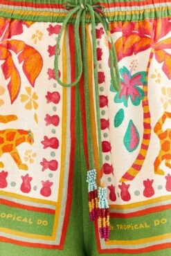 Farm Rio Green Tropical Life Shorts -Farm Rio Fashion Store 309466 04