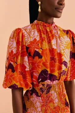 Farm Rio Beige Jungle Panther Lenzing™ Ecovero™ Viscose Mini Dress -Farm Rio Fashion Store 309469 03