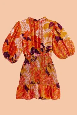 Farm Rio Beige Jungle Panther Lenzing™ Ecovero™ Viscose Mini Dress -Farm Rio Fashion Store 309469 06