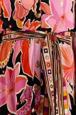 Farm Rio Black Enchanted Nature Midi Dress 12 Farm Rio Black Enchanted Nature Midi Dress -Farm Rio Fashion Store 309488 05