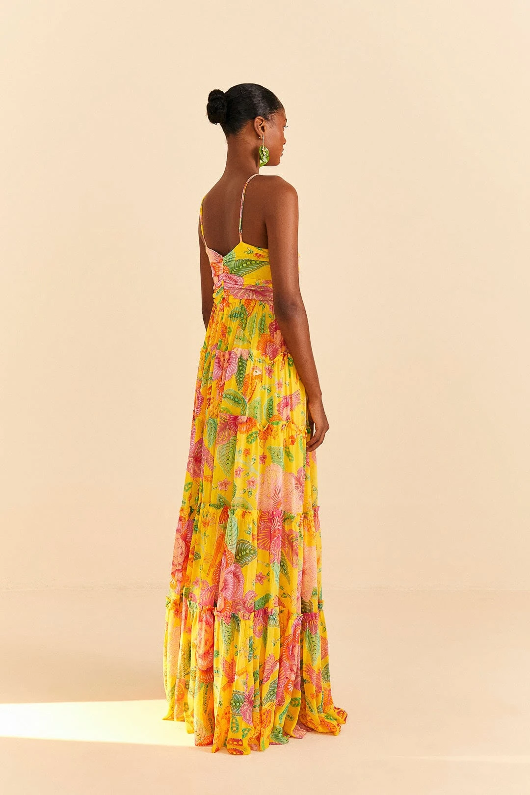 Farm Rio Yellow Macaw Bloom Maxi Dress 6 Farm Rio Yellow Macaw Bloom Maxi Dress - Image 4