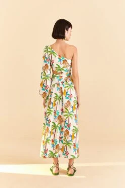 Farm Rio Tropical Paradise One Shoulder Midi Dress 10 Farm Rio Tropical Paradise One Shoulder Midi Dress -Farm Rio Fashion Store 309497 04