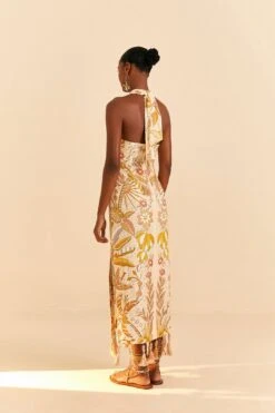 Farm Rio Sand Jungle Chic Midi Dress -Farm Rio Fashion Store 309501 03
