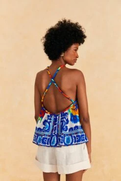 Farm Rio Off-White Flower Tapestry Blouse -Farm Rio Fashion Store 309502 04