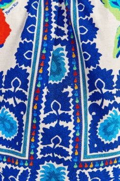 Farm Rio Off-White Flower Tapestry Blouse -Farm Rio Fashion Store 309502 05