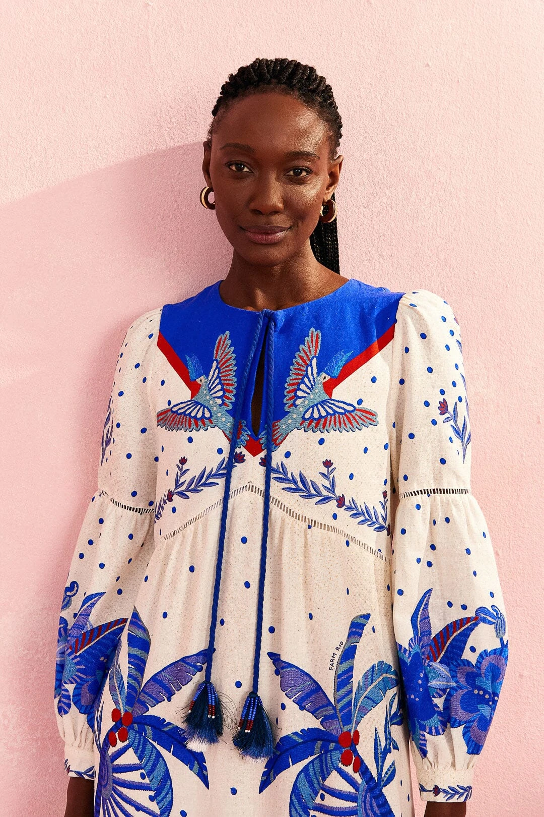 Farm Rio Off-White Jungle Chic Midi Dress 5 Farm Rio Off-White Jungle Chic Midi Dress - Image 3