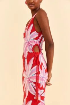 Farm Rio Red Coconut Tree Knit Dress -Farm Rio Fashion Store 309527 03
