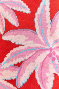 Farm Rio Red Coconut Tree Knit Dress -Farm Rio Fashion Store 309527 05