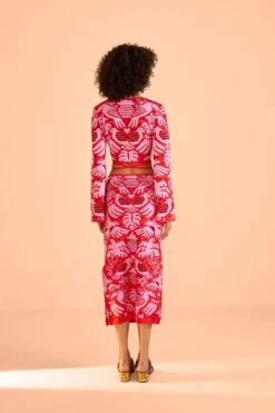 Farm Rio Red Jungle Scarf Knit Top -Farm Rio Fashion Store 309528 04