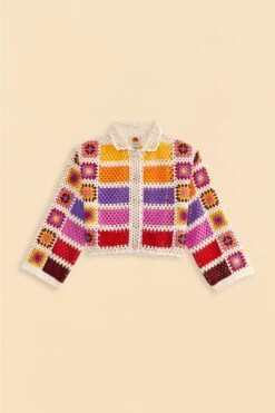 Farm Rio Mixed Crochet Stripes Shirt -Farm Rio Fashion Store 309541 06