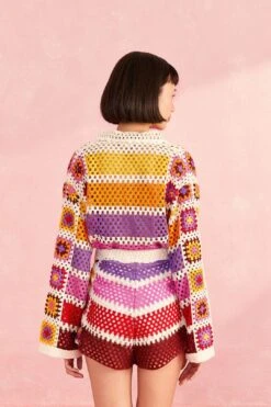 Farm Rio Mixed Crochet Stripes Shorts 11 Farm Rio Mixed Crochet Stripes Shorts -Farm Rio Fashion Store 309542 04