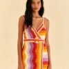 Farm Rio Multi Stripes Crochet Dress -Farm Rio Fashion Store 309551 01