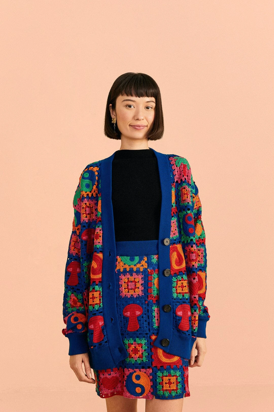 Farm Rio Crochet Icons Sweater Skirt 3 Farm Rio Crochet Icons Sweater Skirt