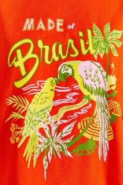 Farm Rio Red Brasil Organic Cotton T-Shirt -Farm Rio Fashion Store 309570 04