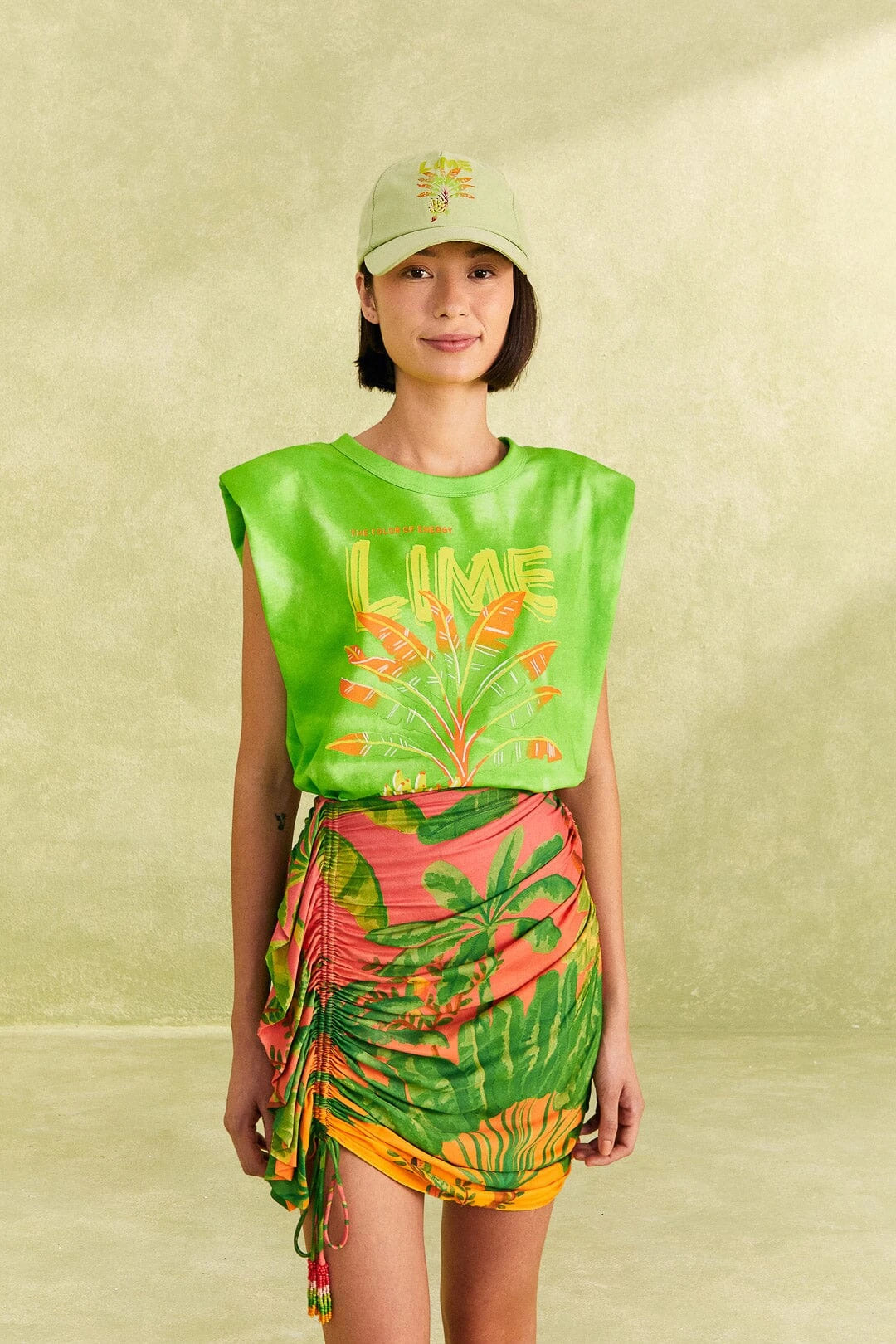 Farm Rio Green Lime Bananas Organic Cotton T-Shirt 4 Farm Rio Green Lime Bananas Organic Cotton T-Shirt - Image 2