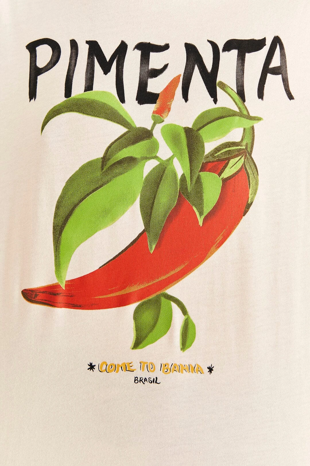 Farm Rio Off-White Peppers Organic Cotton T-shirt 6 Farm Rio Off-White Peppers Organic Cotton T-shirt - Image 4