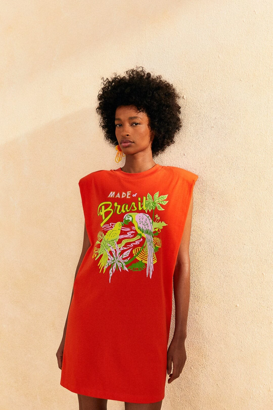 Farm Rio Red Brasil Mini T-Shirt Dress 3 Farm Rio Red Brasil Mini T-Shirt Dress