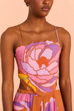 Farm Rio Embroidered Flower Top Maxi Dress -Farm Rio Fashion Store 309596 03