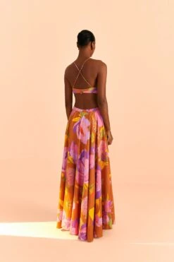 Farm Rio Embroidered Flower Top Maxi Dress -Farm Rio Fashion Store 309596 04