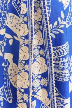 Farm Rio Blue Lace Banana Midi Dress -Farm Rio Fashion Store 309601 04