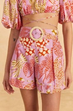 Farm Rio Pink Mixed Lobsters Shorts -Farm Rio Fashion Store 309611 03