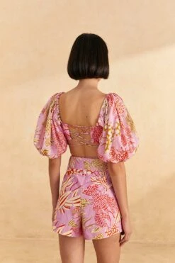 Farm Rio Pink Mixed Lobsters Shorts -Farm Rio Fashion Store 309611 04