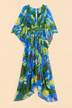 Farm Rio Blue Banana Leaves Maxi Dress -Farm Rio Fashion Store 310131 06