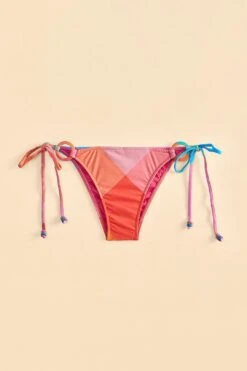 Farm Rio Blue Painted Birds Plaid Side Tie Bikini Bottom 9 Farm Rio Blue Painted Birds Plaid Side Tie Bikini Bottom -Farm Rio Fashion Store 310549 04