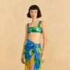Farm Rio Blue Banana Leaves Sarong -Farm Rio Fashion Store 310568 01