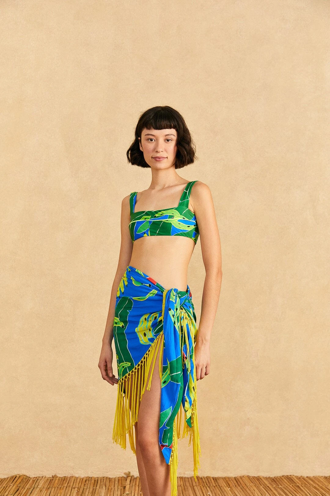 Farm Rio Blue Banana Leaves Sarong 3 Farm Rio Blue Banana Leaves Sarong