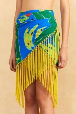 Farm Rio Blue Banana Leaves Sarong 10 Farm Rio Blue Banana Leaves Sarong -Farm Rio Fashion Store 310568 03