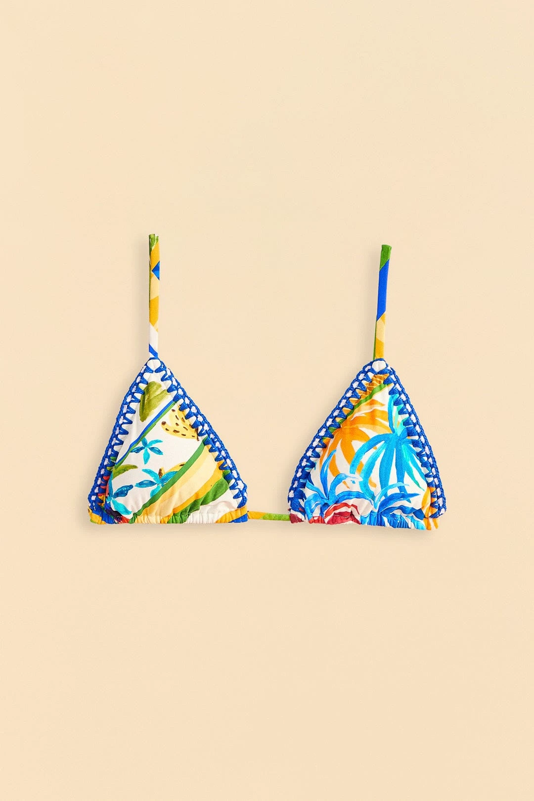 Farm Rio Bahia Mixed Scarves Triangle Bikini Top 6 Farm Rio Bahia Mixed Scarves Triangle Bikini Top - Image 4