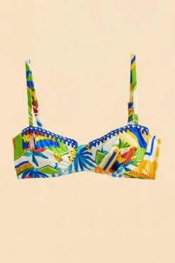 Farm Rio Bahia Mixed Scarves Underwire Bikini Top -Farm Rio Fashion Store 310572 05