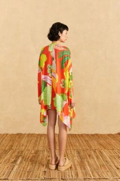 Farm Rio Red Neon Floral Kimono -Farm Rio Fashion Store 310593 04