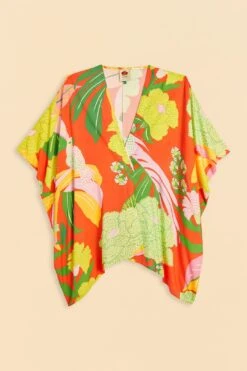 Farm Rio Red Neon Floral Kimono -Farm Rio Fashion Store 310593 06