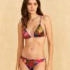 Farm Rio Blue Floral Tropical & Colorful Stripes Bikini Bottom -Farm Rio Fashion Store 310623 02