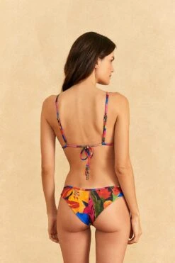 Farm Rio Blue Floral Tropical & Colorful Stripes Triangle Bikini Top 8 Farm Rio Blue Floral Tropical & Colorful Stripes Triangle Bikini Top -Farm Rio Fashion Store 310624 03